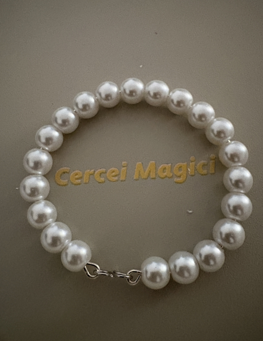 set perle albe cercei magici [2]
