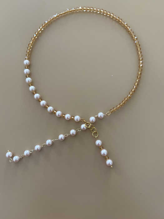  Set elegant 3 piese Perle de Mallorca și Cristale Crem [4]