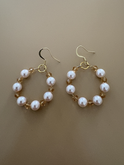  Set elegant 3 piese Perle de Mallorca și Cristale Crem [7]
