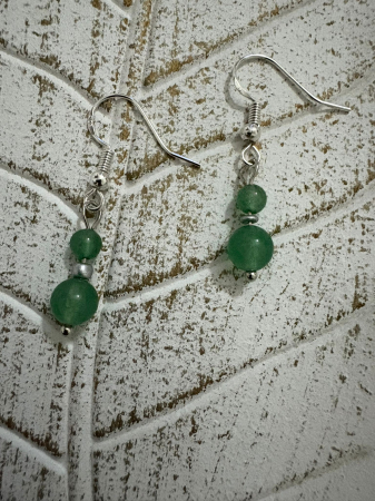Produse - Cercei Aventurin Verde – Energie, Noroc și Echilibru | Cercei Magici