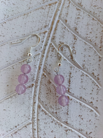 Jad mov - Cercei cu jad mov handmade – eleganță și echilibru