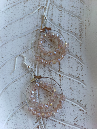 Cercei cristale șampanie Eleganță discretă și rafinament handmade [1]