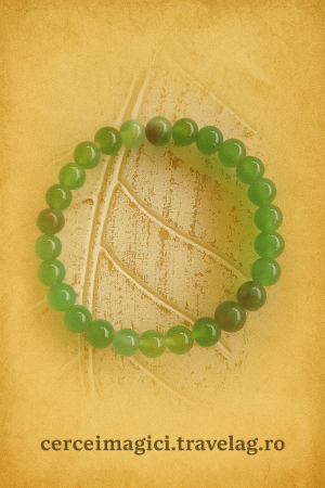 Bratari Zodii - Bratara Agat Verde– echilibru și regenerare