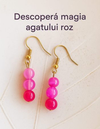Cercei magici Agat Roz [2]