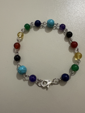 Bratara 7 chakre turcoaz