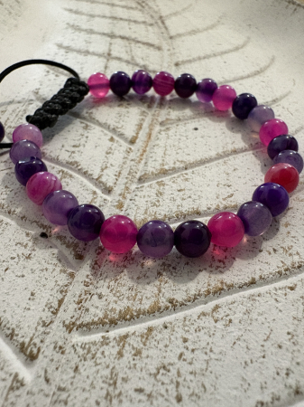 Agat mov - Brățară Agat Mov și Agat Roz – iubire și armonie interioara