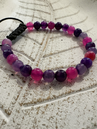 Brățară Agat Mov și Agat Roz – iubire și armonie interioara [1]