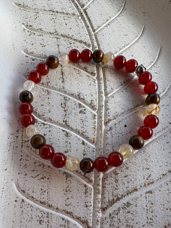 Brățară Carneol cu Citrin & Ochi de Tigru – Curaj, Vitalitate și Abundență [1]