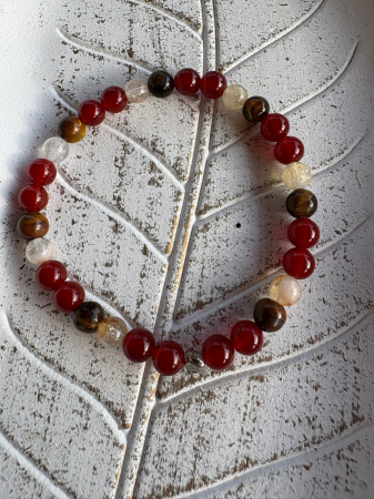 Brățară Carneol cu Citrin & Ochi de Tigru – Curaj, Vitalitate și Abundență [2]