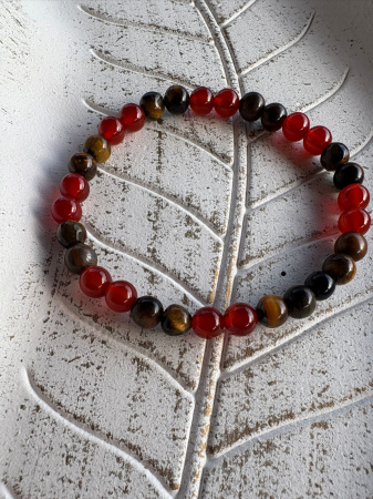 Brățară Carneol & Ochi de Tigru – Curaj, Motivație și Protecție [1]