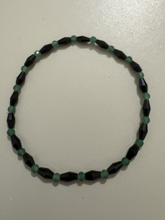 Bratari - Brățară cristale negre și Aventurin verde