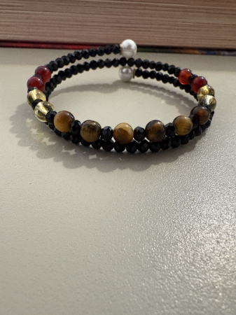 Brățară dublă citrin ochi de tigru carneol [1]