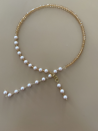 Brățară dublă Perle de Mallorca și Cristale Crem – Eleganță și Feminitate [5]