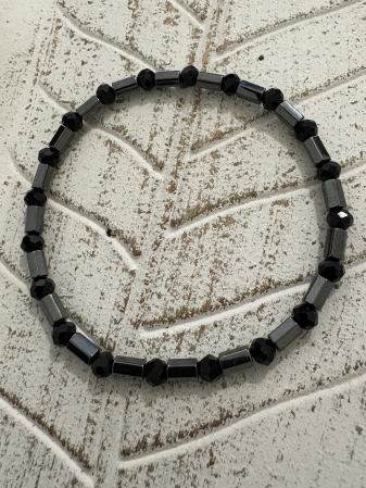 Brățară Hematit și cristale – bijuterie handmade [2]