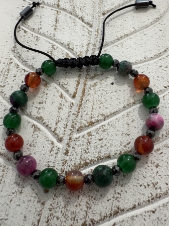 Brățară Jad, Carneol, Rubin și Hematit – energie vibrantă [3]