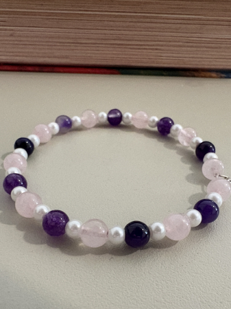 bratara agat cuart roz