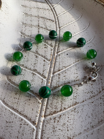 Brățară Malachit & Jad Verde – Echilibru, Abundență & Protecție [1]