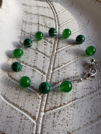 Brățară Malachit & Jad Verde – Echilibru, Abundență & Protecție [3]