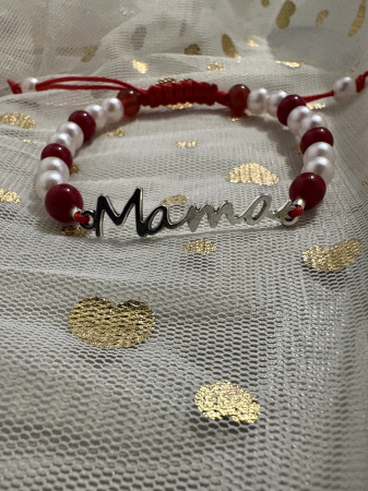 Coral - Brățară Mama cu perle și coral – talisman de iubire și protecție