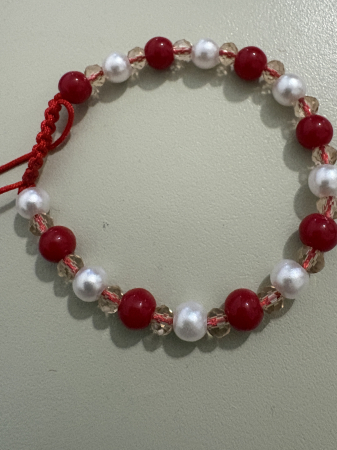 Brățară mărțișor perle cristale [3]