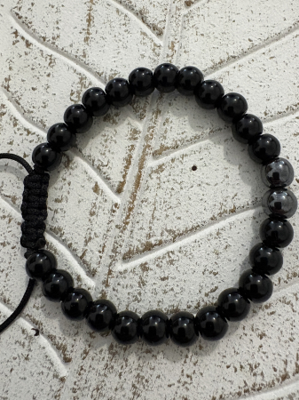 Brățară onix și hematit 6 mm – protecție și stabilitate [1]