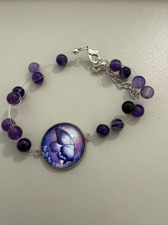 Brățară plutitoare ametist fluture [3]