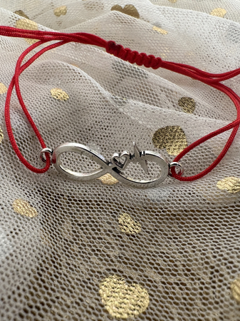 Produse - Brățară șnur roșu infinit