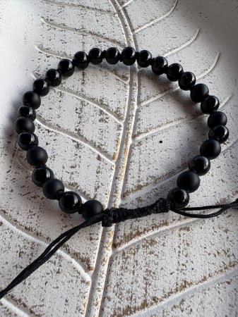 Produse - Brățară Șnur Onix Mat & Lucios – Protecție și Stil Unisex