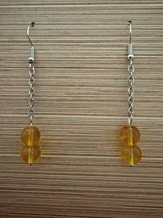 Citrin - Cercei handmade cu lanț și pietre naturale de citrin, creați pentru prosperitate, optimism și energie solară. Bijuterie feminină cu vibrație pozitivă.
