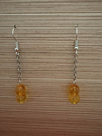 Cercei handmade cu lanț și pietre naturale de citrin, creați pentru prosperitate, optimism și energie solară. Bijuterie feminină cu vibrație pozitivă. [2]