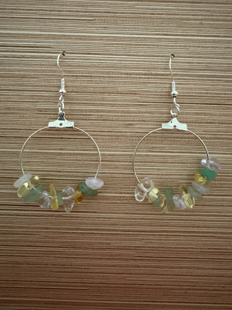 Produse - Cercul prosperității – Cercei cu Citrin, Aventurin și Ametist