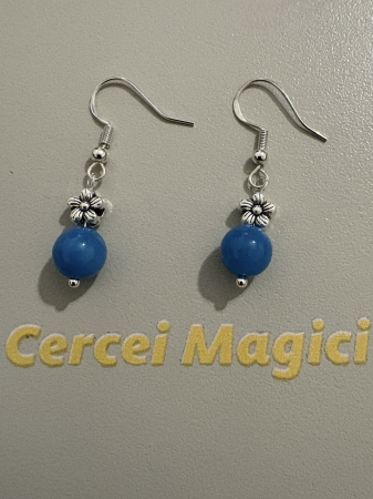 Tortițe tip cârlig (hook) - cercei apatit albastru