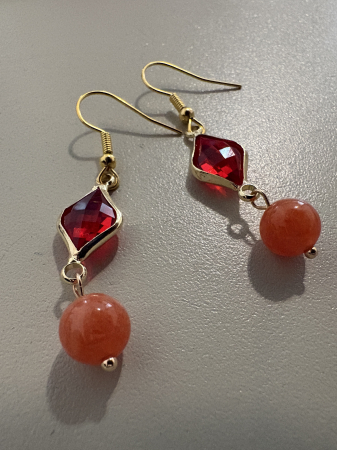 Cercei aventurin portocaliu - energie și stil [1]