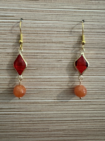 Cercei aventurin portocaliu - energie și stil [2]