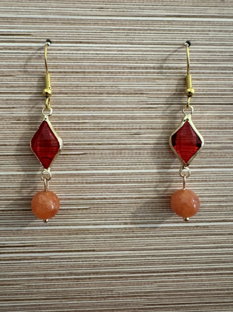 Cercei aventurin portocaliu - energie și stil [3]