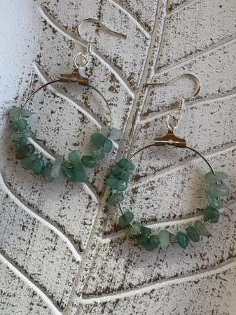 Cercei rotunzi - cercei-aventurin-cerc