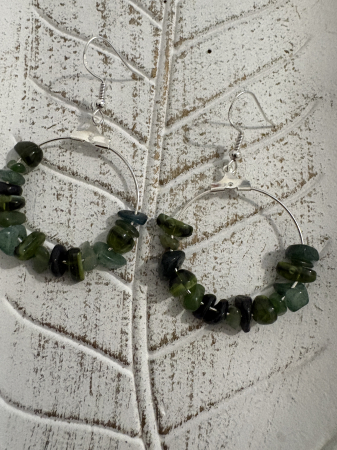 Calcedonia Liliac - Cercei Aventurin și Calcedonie Verde – bijuterii handmade pentru echilibru și prosperitate