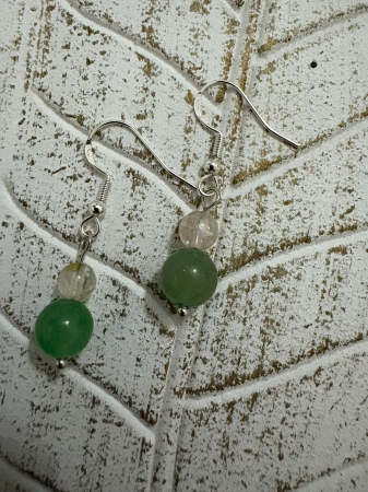 Culoare - Cercei Aventurin Verde – Energie, Noroc și Echilibru | Cercei Magici