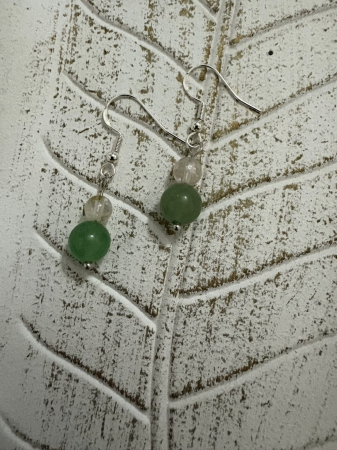 Tortițe tip cârlig (hook) - Cercei Aventurin Verde – Energie, Noroc și Echilibru | Cercei Magici