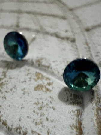 Turcoaz - Cercei Bermuda Blue Rivoli Preciosa Swarovski – Oțel Inoxidabil