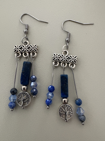Tortițe tip cârlig (hook) - cercei-boho-lapis-lazuli-copacul-vietii-cm520