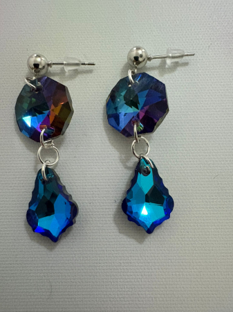 Culoare - Cercei Cabochon albastru