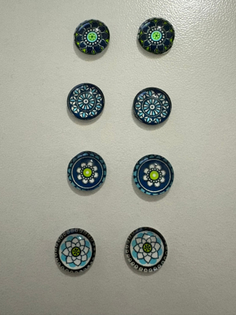 Cercei Cabochon – Aripi de Culoare [2]