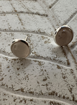 Cercei Cabochon Cuarț Roz [1]