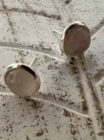 Cabochon - Cercei Cabochon Cuarț Roz