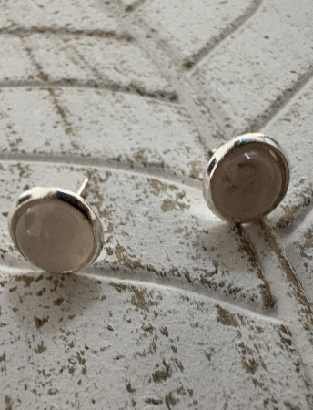 Cercei Cabochon Cuarț Roz [4]