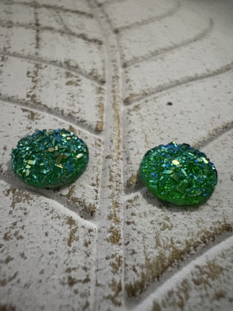 Culoare - Cercei Cabochon  Green