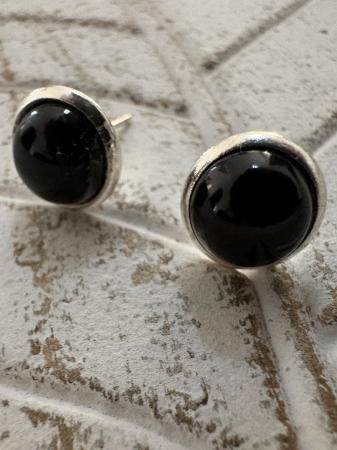 Stralucire - Cercei Cabochon Onix Lucios