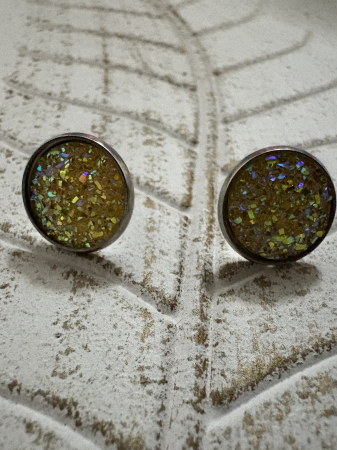 Portocaliu - Cercei Cabochon  yellow