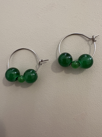 Cercei jad verde cerc [2]